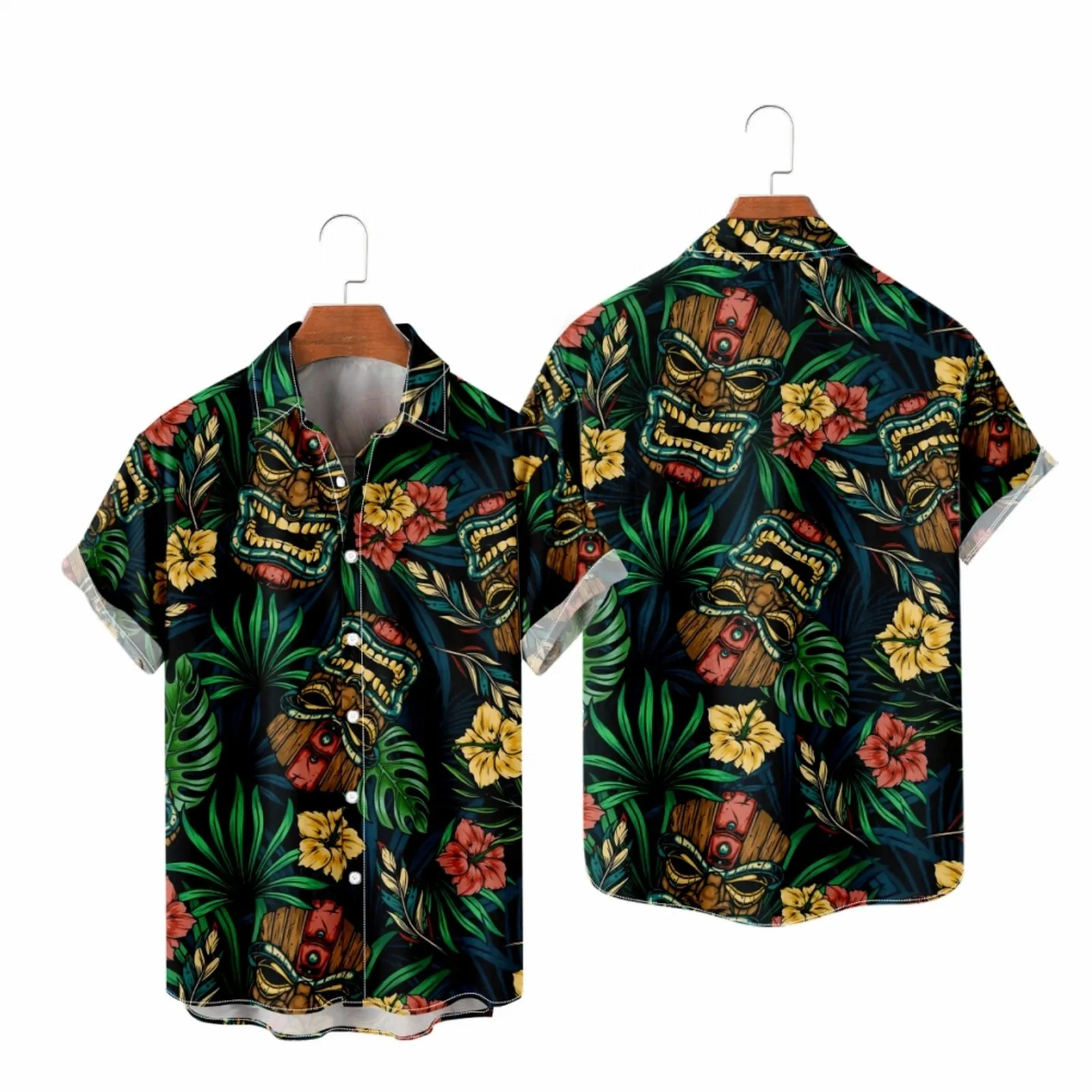 

Mens Heavy Cotton T Shirts Mens Printed Hawaiian Shirts Short Sleeve Button Down Beach Shirts Warm House