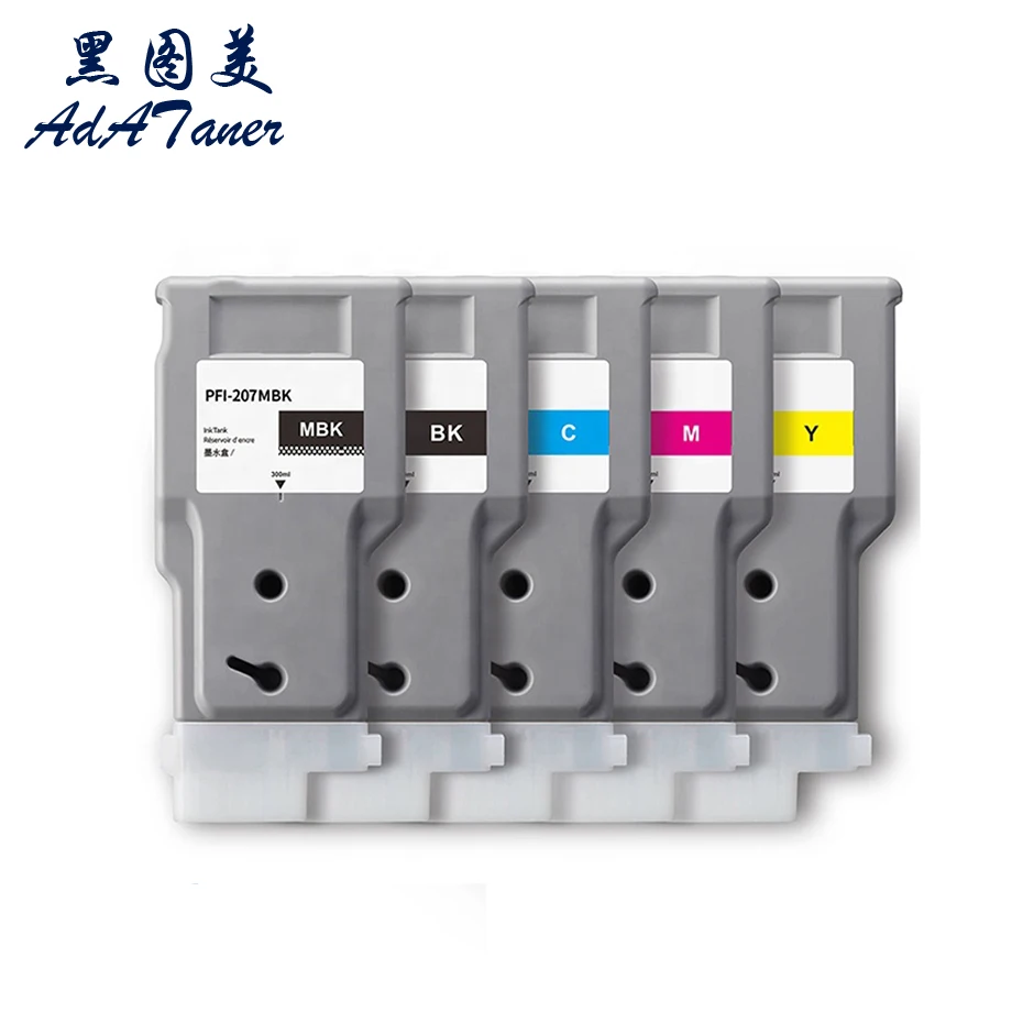 

PFI-207 MBK PFI207 PFI 207 Premium Color Compatible InkJet Ink Cartridge For Canon IPF 680 685 780 785 Printer