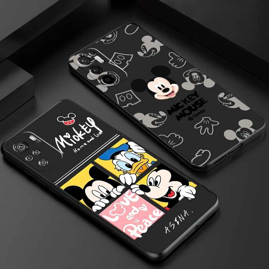

Cartoon Mickey Minnie Mouse For Xiaomi Redmi Note 10 10S 10T 9 9S 9T Pro 5G Redmi 10 9 9T 9A 9AT 9C Phone Case Coque Carcasa