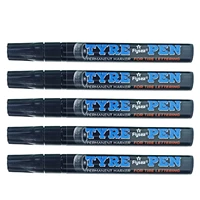 white marker pen 5 pack acrylic white permanent marker water based ink white paint pens for tire glass black paper fabric