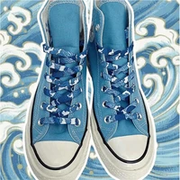 flat shoe laces printing begonia shoe lace diy graffiti sea wave shoelaces for sneakers high top casual canvas shoes shoelace