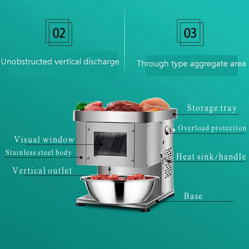 Автоматическая машина для резки мяса 850 Вт