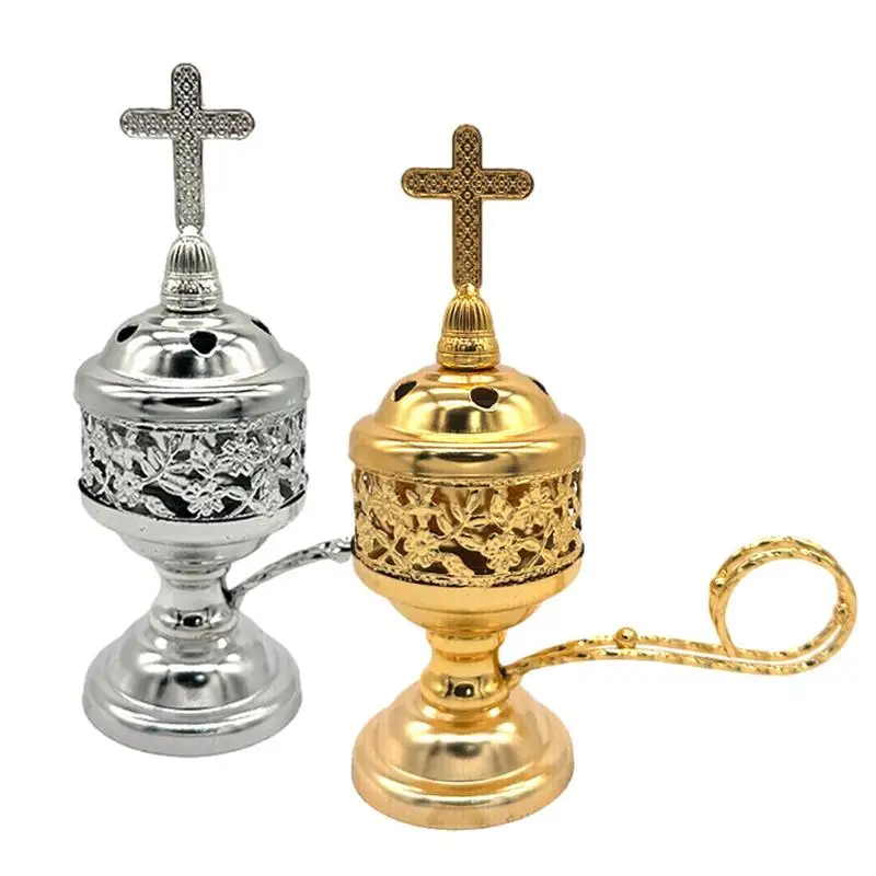 

Incense Burner For Church Metal Decorative Cross Incense Burner For Tabletop Decorative Small Aromatherapy For Smudging Incense