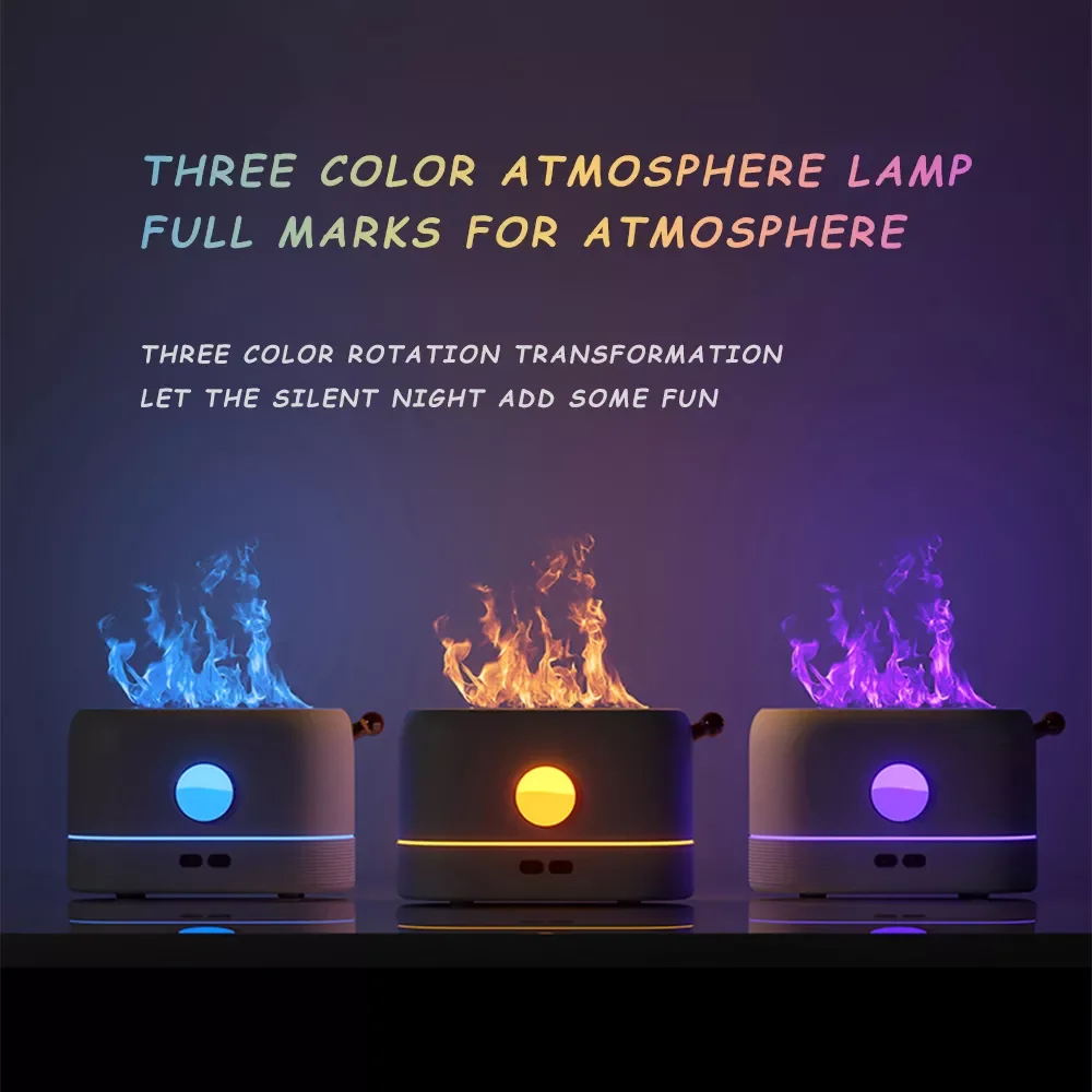 

200ml Aroma Ultrasonic Mist Maker New Flame Air Humidifier Essential Oil Diffuser Home Room Aromatherapy humidificador Bedroom