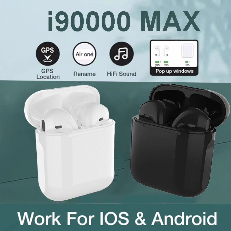 

Original i90000 Bluetooth Earphones Wireless Earbuds Earpoddings Pro 2 Super Sound Quality Headsets For Apple iPhone Xiaomi Earb
