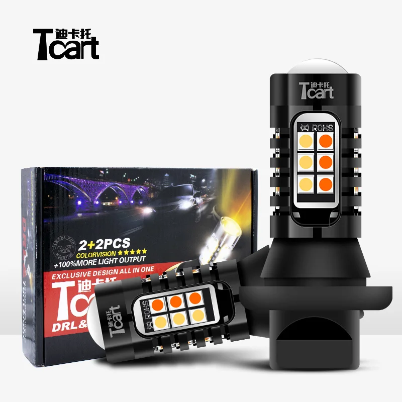 

Tcart новые аксессуары для toyota prius Rav4 camry corolla yaris дневные ходовые огни сигнал поворота Автомобильные светодиодные дневные ходовые огни все сер...