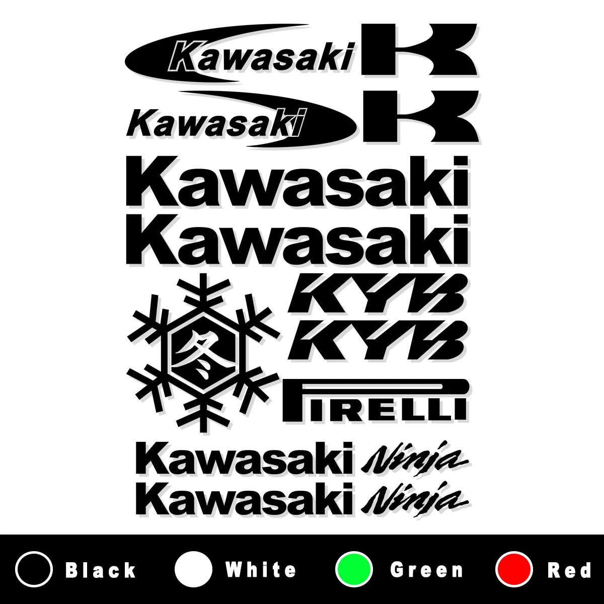 Светоотражающие наклейки для Kawasaki мотоциклов с логотипом аксессуары Z750 Z800 Z1000 Z900
