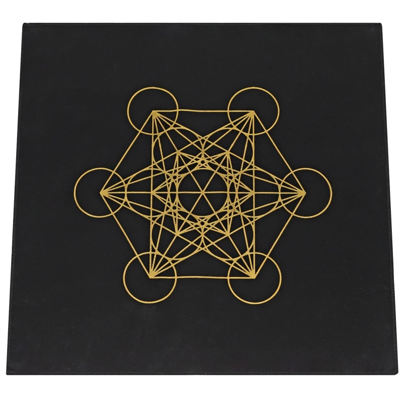 

19x19In Tarot Tablecloth Rune Divination Altar Tarot Patch Table Cover For Magicians Daily Board Games Card Pad with Bag