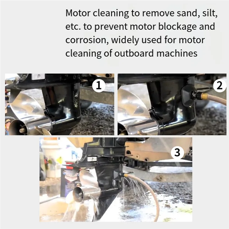 Outboard Muff Motor Flusher Boat Cleaning Engine Marine Tool Water Kit Ears Flow Bootsmotor Dual Ohren Flushing