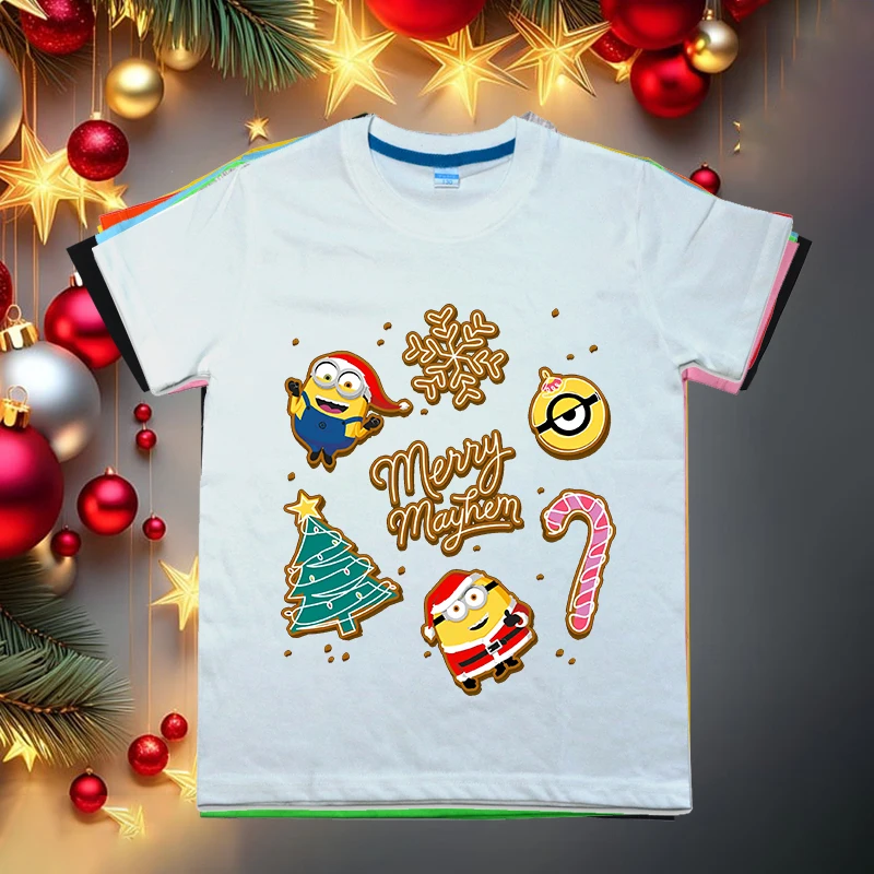 Хлопковая футболка с коротким рукавом для мальчиков и девочек