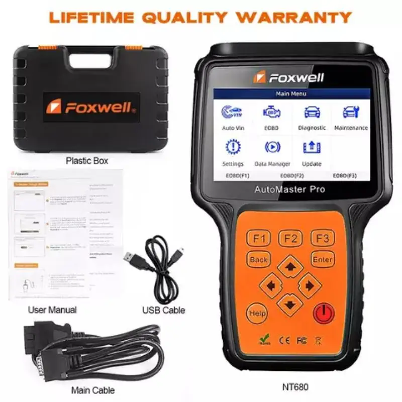 

Автомобильный сканер Foxwell NT650 Elite с 11 специальными функциями, обновленная версия NT650
