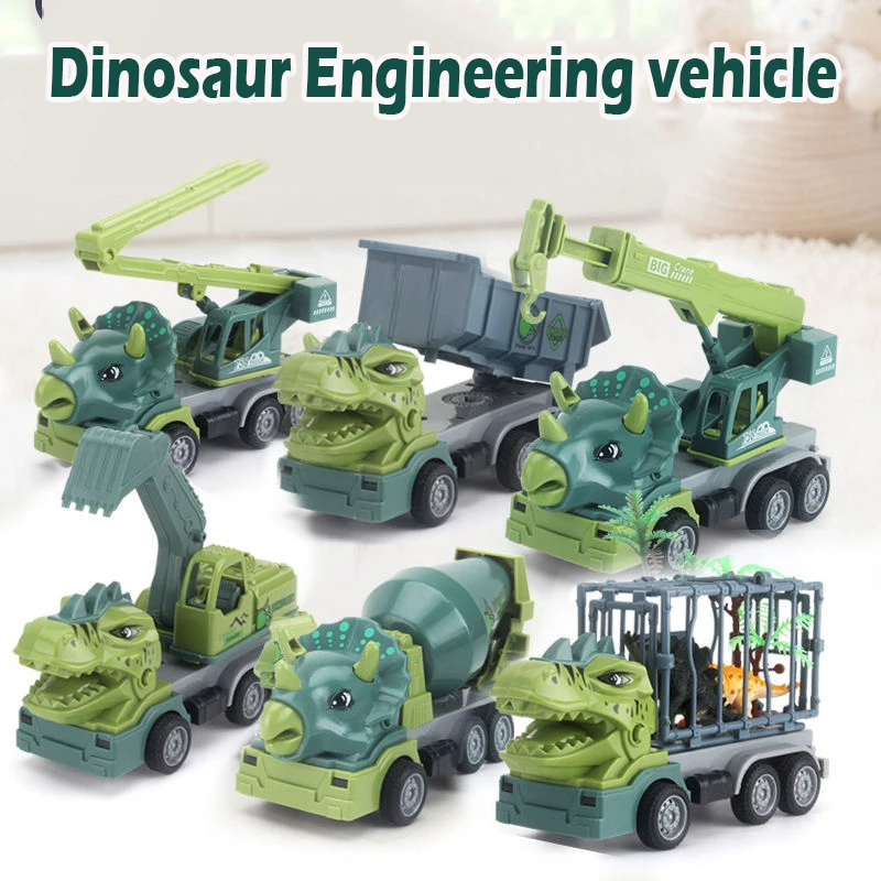 

Dinosaur Excavator Engineering Vehicle Model Children's Inertial Transport Vehicle jurassic world Montessori Board Games Toy Boy