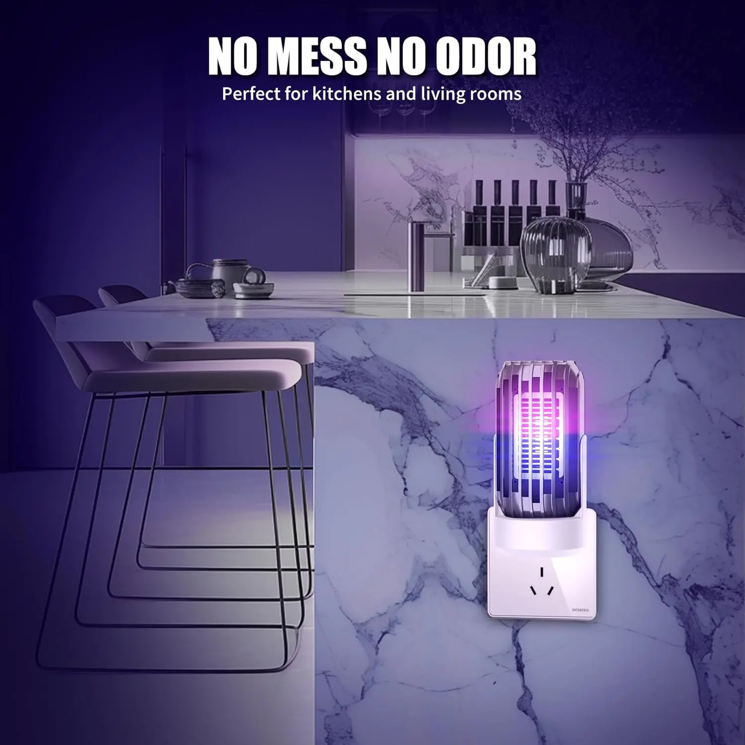 Внутренняя подключаемая ловушка для насекомых комаров в помещении УФ-световая