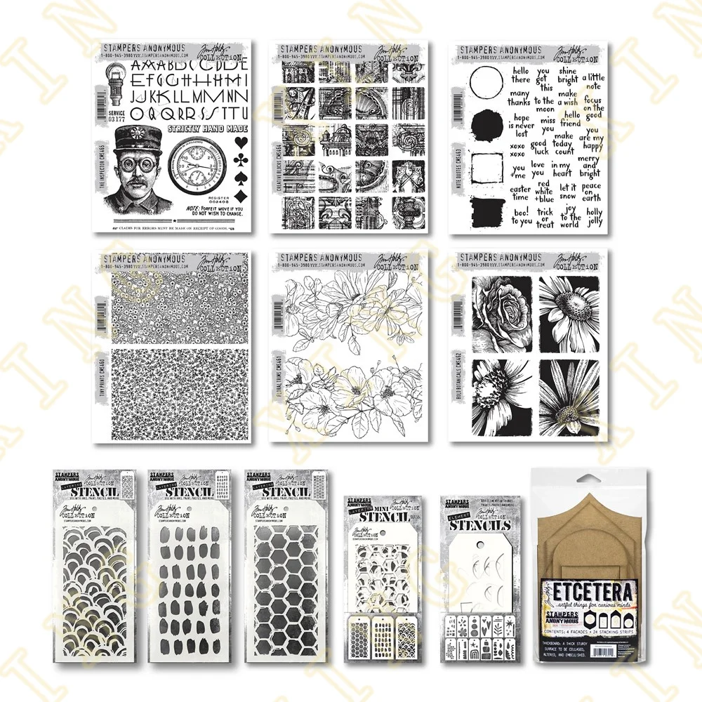 

Tim Holtz I Want It All Stamps Stencils 2023 Everyday Collection Edition New Cut Die Scrapbook Diary Embossing Greeting Card