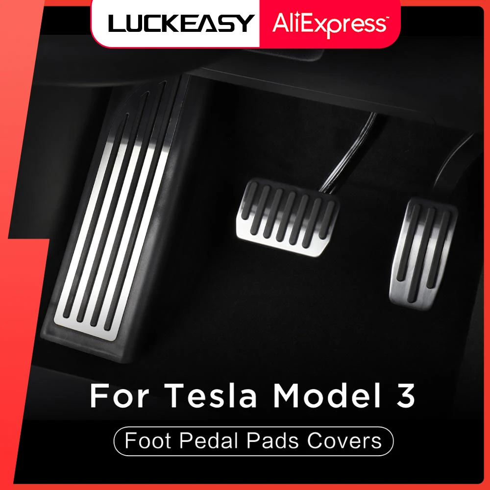 

Автомобильные алюминиевые накладки на педали, Нескользящие, для Tesla Model 3