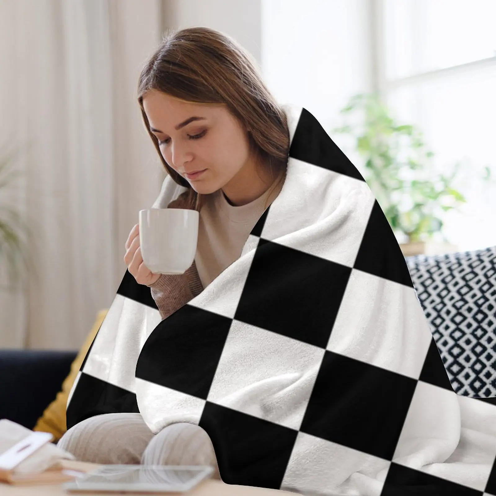 Клетчатый флаг клетчатое покрывало для победителя гоночного автомобиля