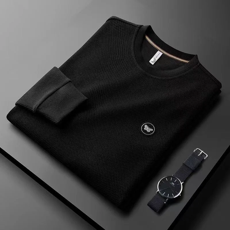 Мужская хлопковая футболка с длинным рукавом