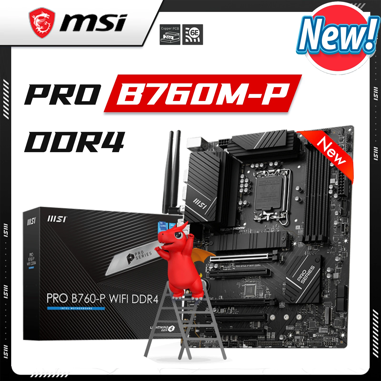 

MSI NEW PRO B760M-P DDR4 NEW Motherboards LGA 1700 128GB For Desktop