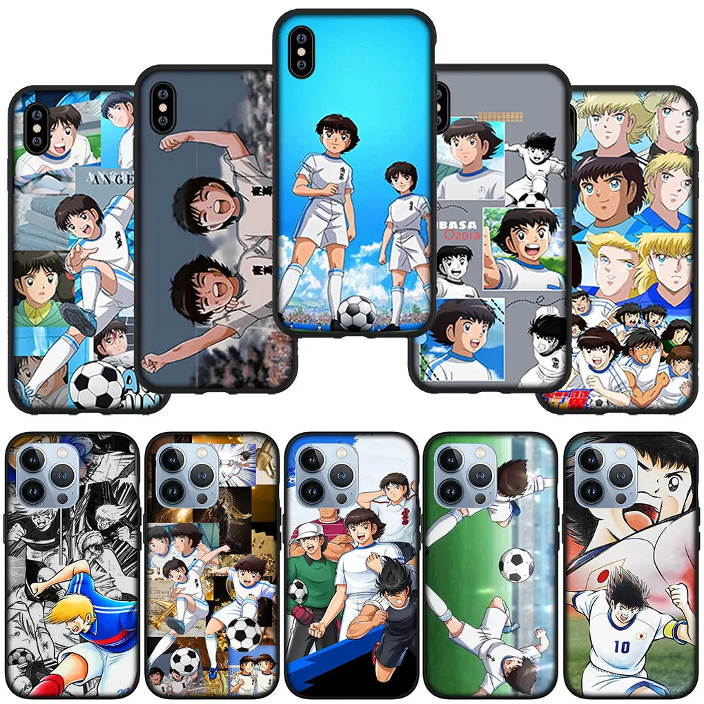 Чехол с футбольным чехлом Капитан мультфильм Цубаса для Apple iPhone 15 14 13 12 Mini 11 Pro X XR XS