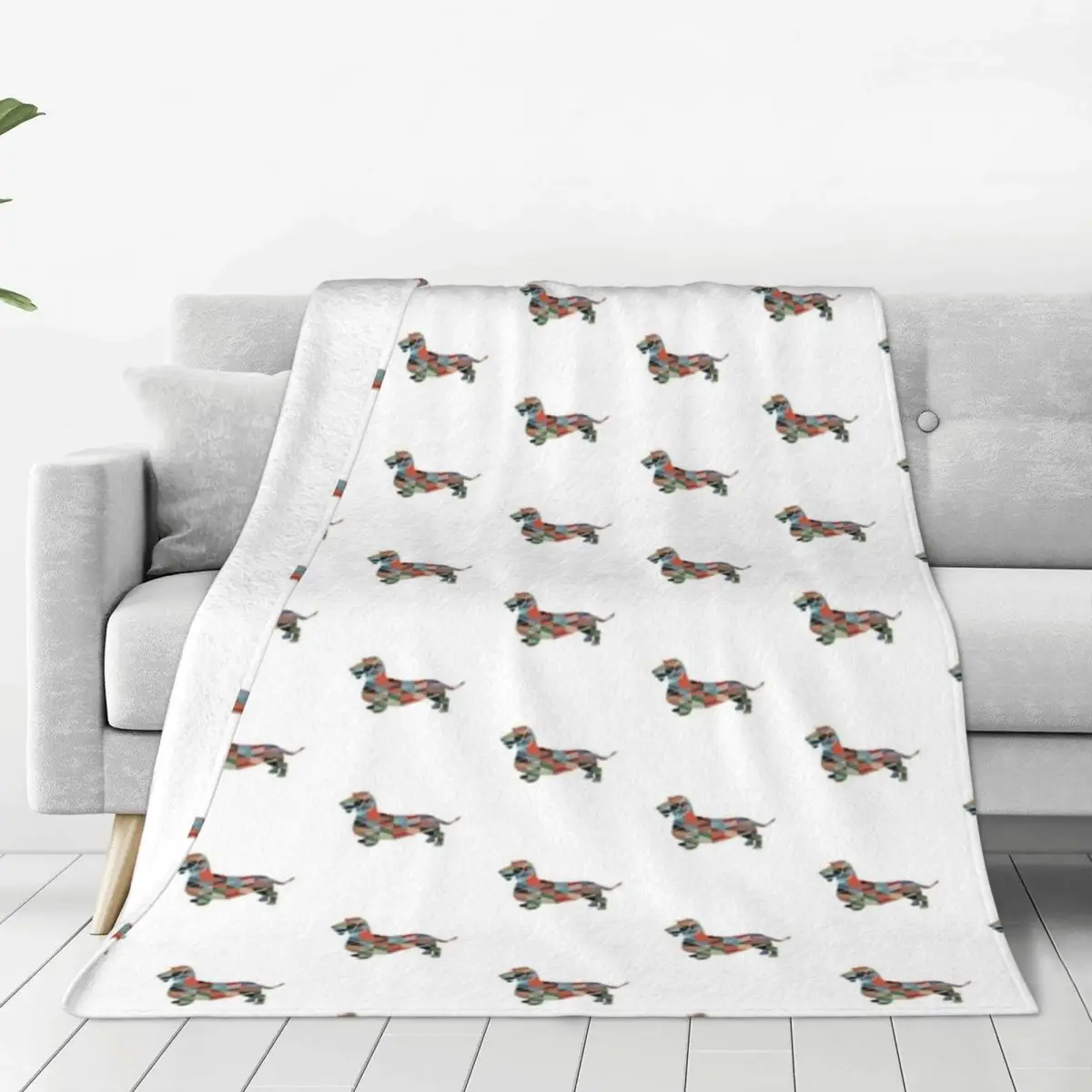 

Rough Dachshund Dog Breed Blanket Fleece Decoration Pets Animal Lightweight Throw Blankets for Bedding Outdoor Rug Piece