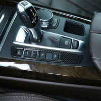 for bmw x5 f15 x6 f16 2014 2018 car center console mode button frame cover trim abs carbon fiber patternchrome auto parts