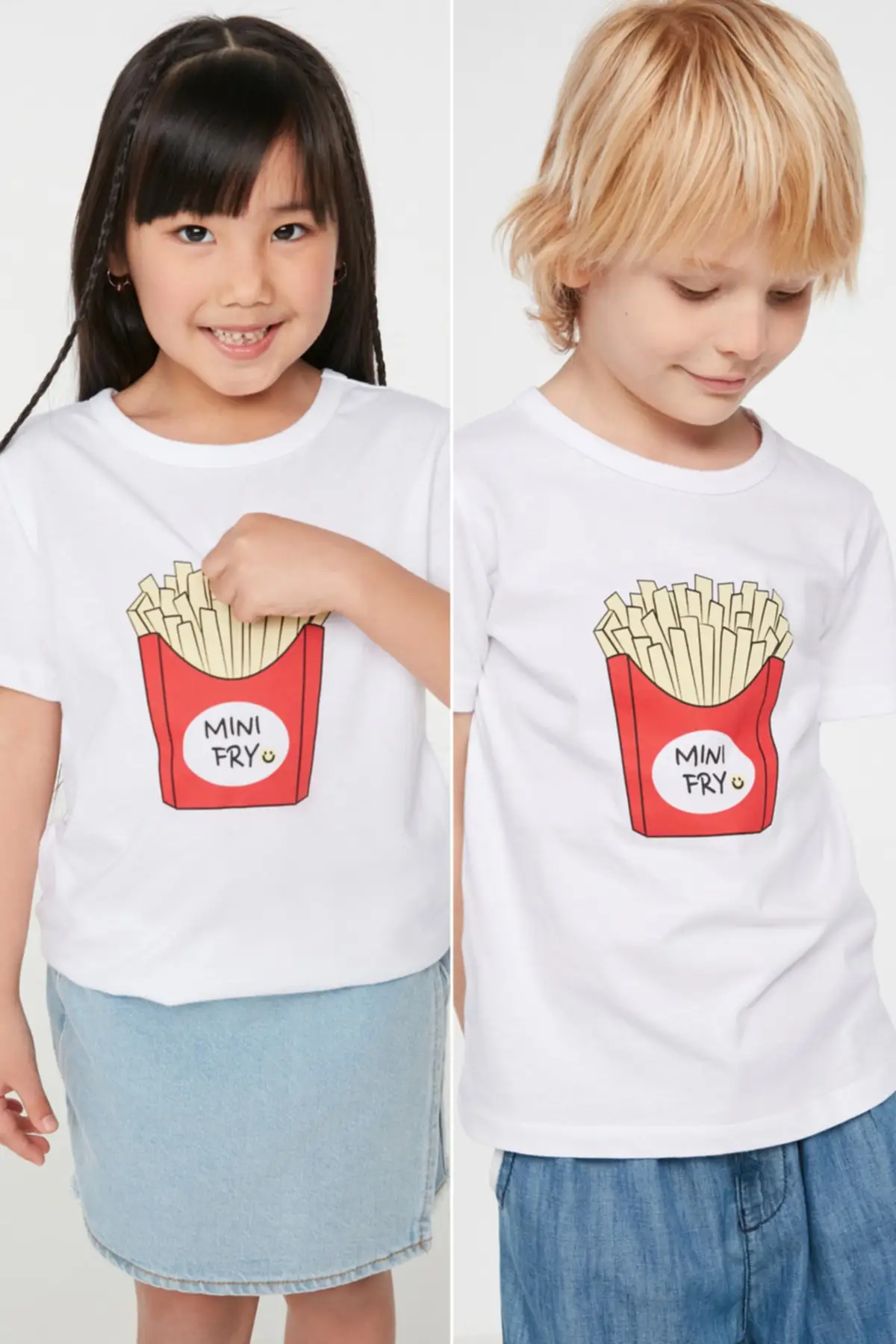 

Printed Basic Unisex Boy Knitted T-Shirt TKDSS22TS1822