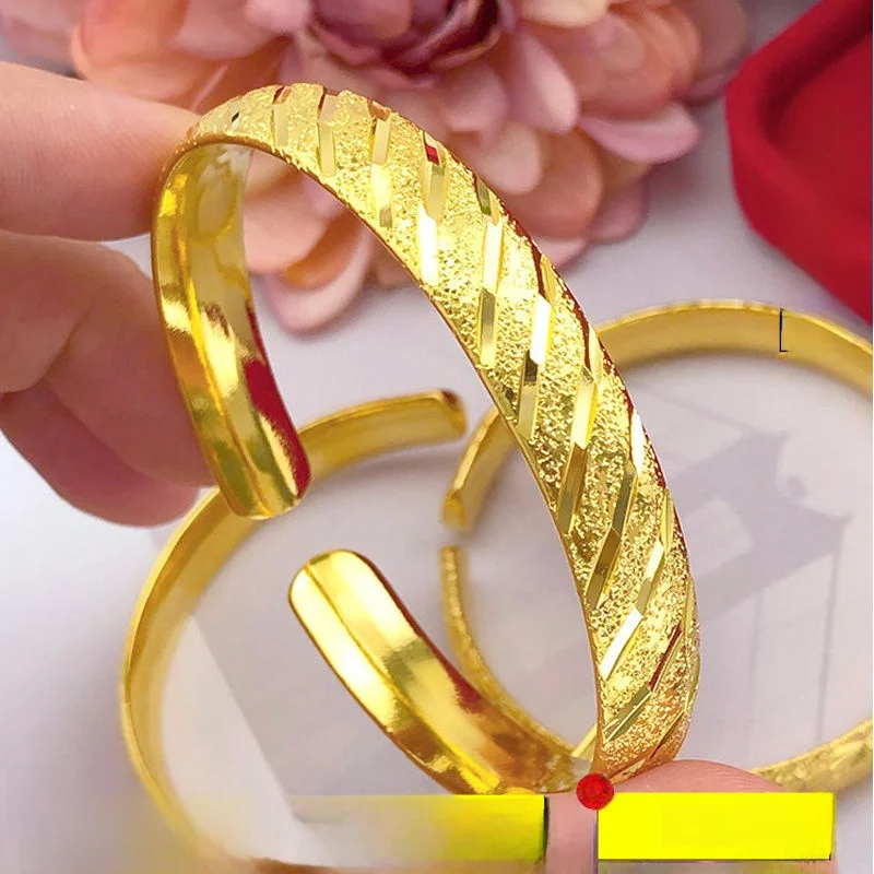 Бесплатное кольцо Вьетнамский браслет из чистого песка золотой для женщин не