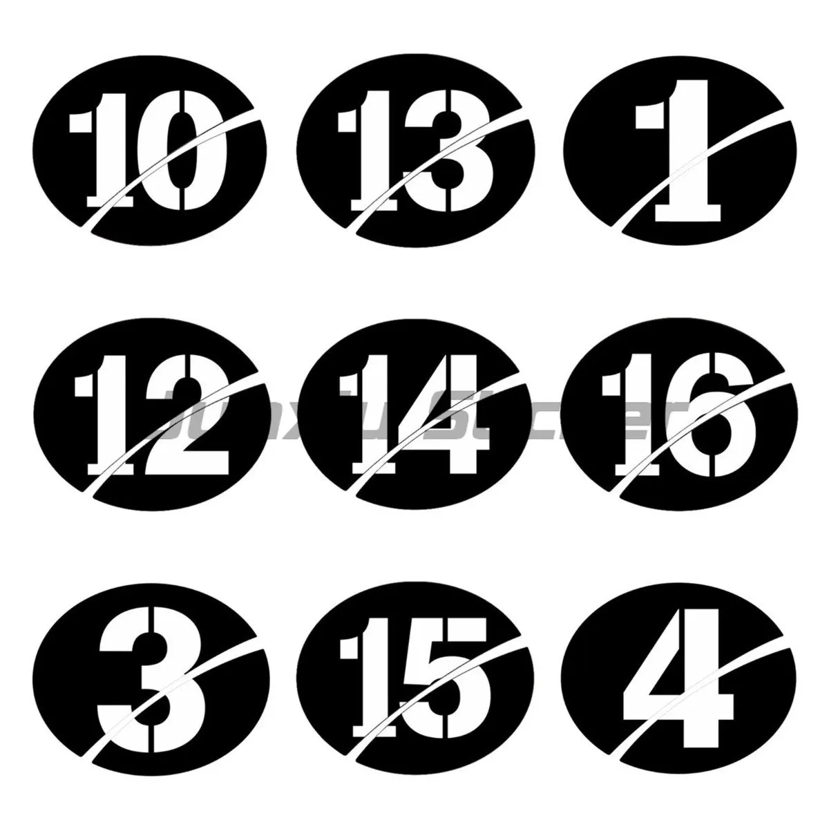 

Мотоциклетная наклейка № 1-18, наклейка с цифрами, наклейка на окно, бампер, гоночная фотосессия, Виниловая наклейка на стену