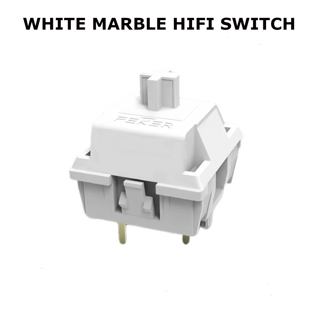 FEKER белый мрамор HIFI линейный переключатель для игровой клавиатуры с возможностью