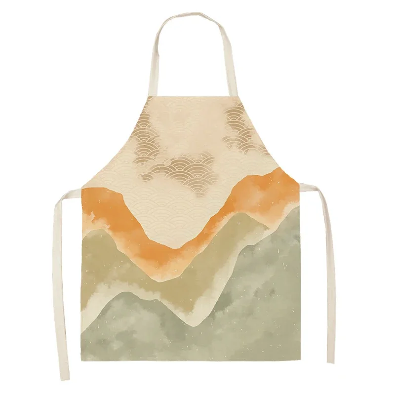 Льняной фартук для кухни S-38X47cmL-55X68CM XL-66X81CM-70X100CM