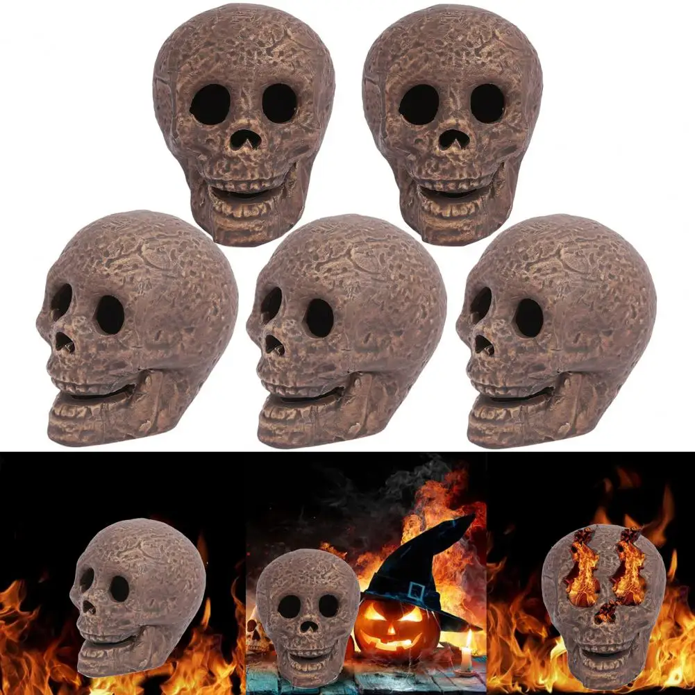 

Campfire Skull Realistic Fireproof Halloween Skull Ornaments for Bonfires Fireplaces Campfires Spooky Party Decorations