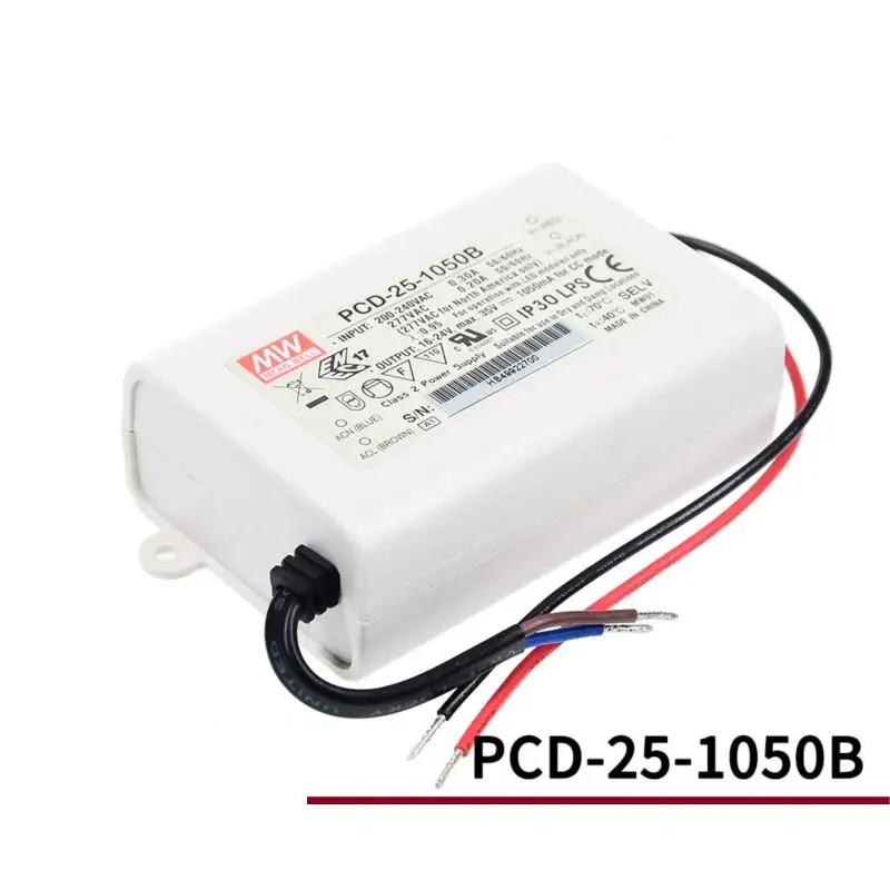 

Питание между PCD - 25-1050 - b 25 Вт 1050 мА Постоянный ток водонепроницаемый кремниевый контроль светодиодный диммер Светодиодный источник питания