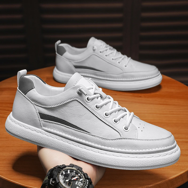 

Кожаные туфли для мужчин, роскошные Брендовые повседневные кроссовки, Классические мужские лоферы, модная черная Мужская обувь