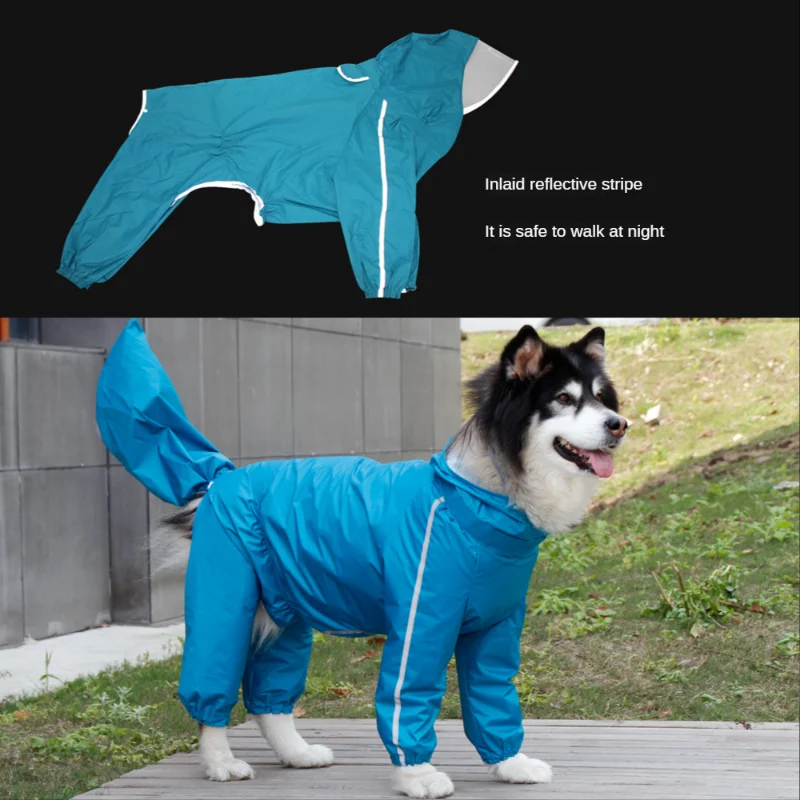 

Four-legged Raincoat for Dogs Clothes for Large Dogs Golden Retriever Dog Raincoat Waterproof Dog Overalls for Dogs Pet Supplies