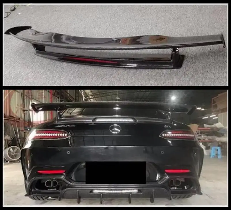 

Задний спойлер из углеродного волокна для губ, крыла багажника, спойлер для Mercedes Benz AMG GT GTS GTC GTR Coupe 2015-2023