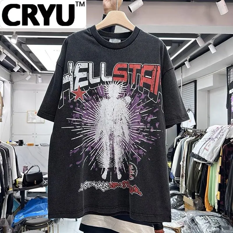 

CRYU Visual sci-fi element printed shirt