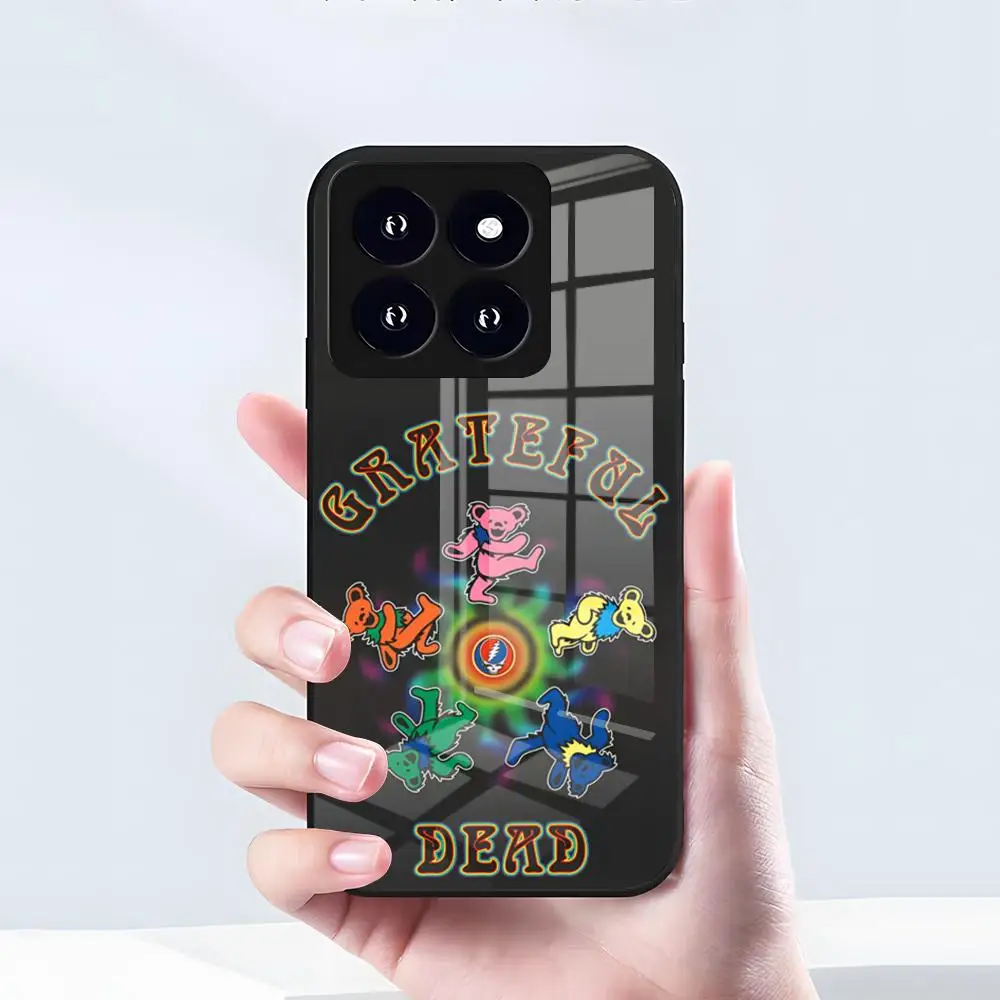 Фото Чехол для телефона Hot Rock Band G-Grateful D-Dead для Xiaomi 15 14 13 12 S X Pro Lite Mi 11 Ultra T, черный, стеклянный №4