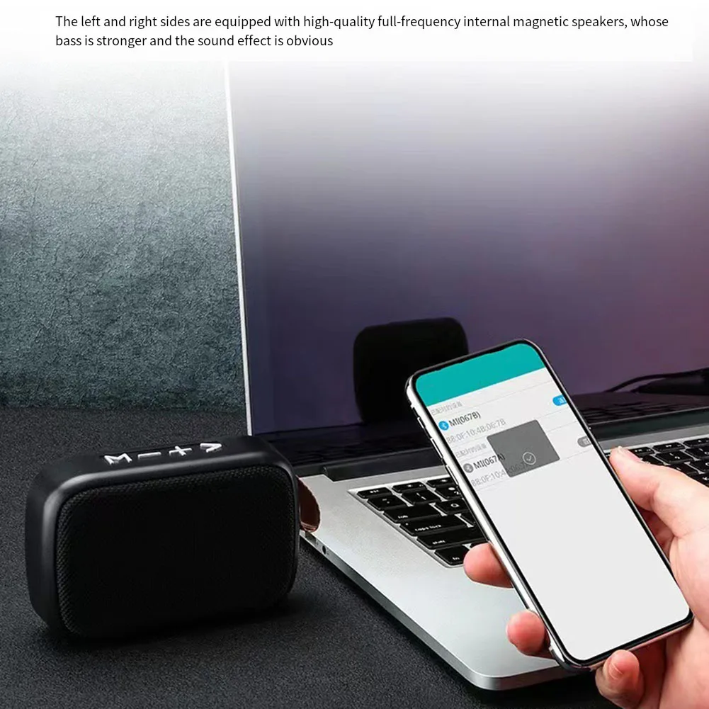 Мини-тканевые беспроводные колонки Bluetoot H 5,0, портативные спортивные аудиостереофоны на открытом воздухе, поддержка TF-карты может поиска радиостанций (art.: 3920c8dd7ed83) - 3920c8dd7ed83