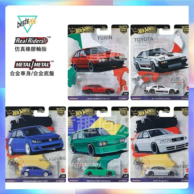 Hot Wheels Car Culture World Tour Series Модель автомобиля из оригинального сплава 1/6 Romeo Subaru Volks