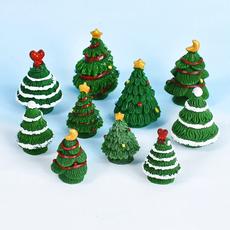 Мини-рождественская елка из смолы Рождественский микропейзаж ремесло сказочные