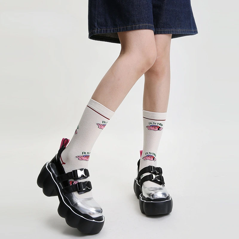 3 Pairs /Lot Men Fashion Print Harajuku Cotton Sports Running Crew Socks Women Cool Funny Casual Pastel Pack Long Tube Set