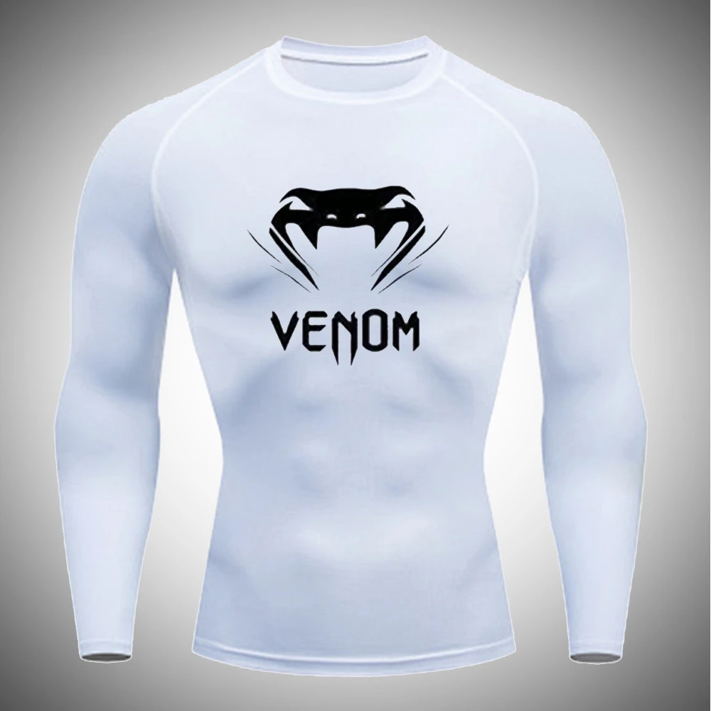 Фото Мужская компрессионная футболка для MMA Rashguard бокса мужские майки для Муай Тай кикбоксинга спортивные футболки для фитнеса тренировок Jiu Jitsu мужские футболки №4