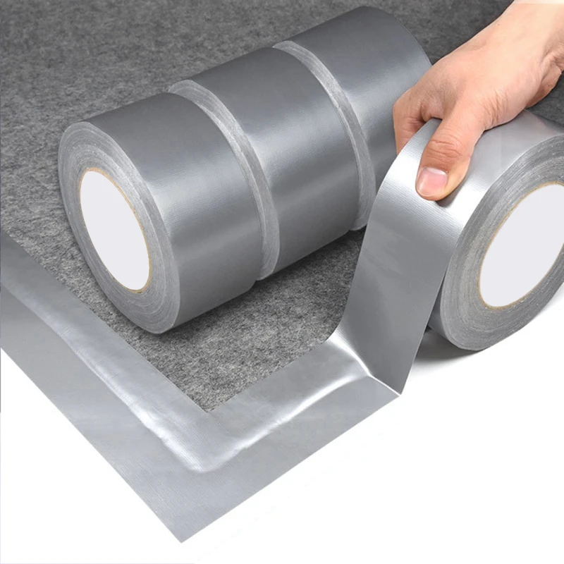 

Super Sticky Cloth Duct Tape Carpet Floor Waterproof Tapes High Viscosity Silvery Grey Adhesive Tape DIY Home Decoration 10M