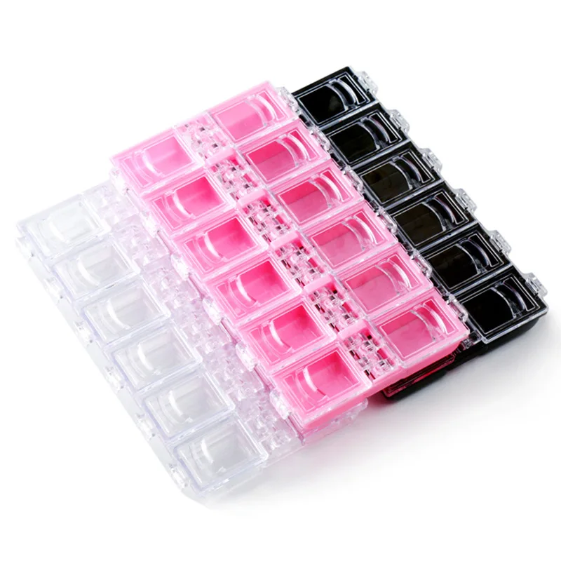 

12Grids Rhinestones box Mini Plastic box Container Holder Case Independent Lattice Display Case Plastic Organizer Beads Storage