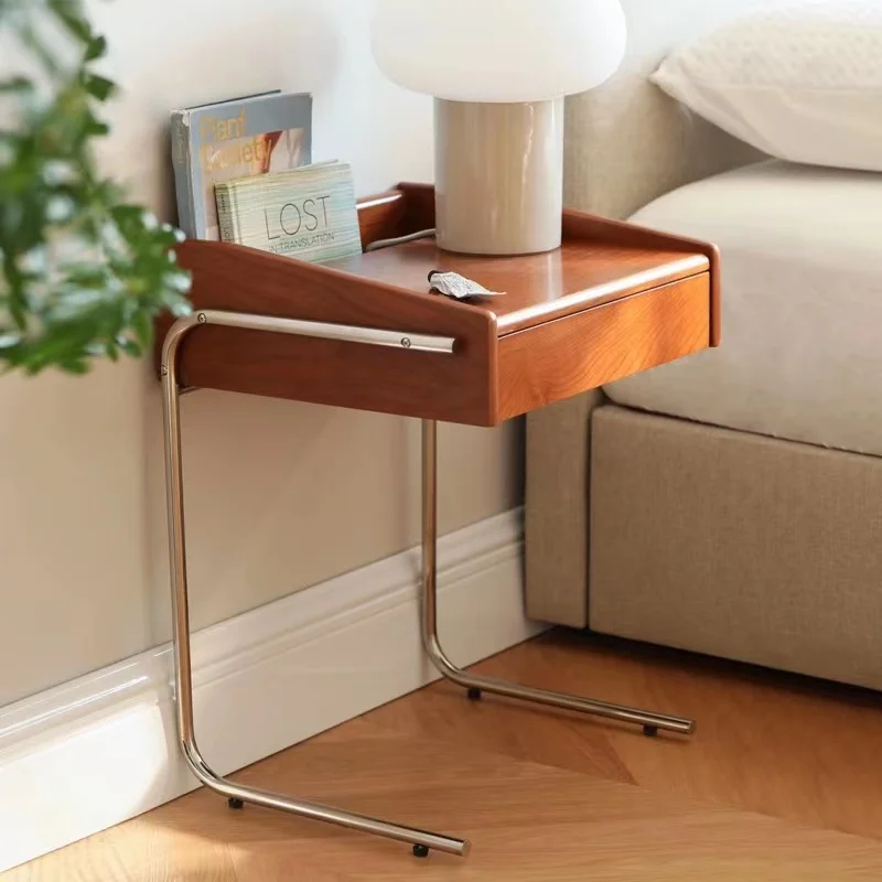 

Rustic Bedroom Wood Nightstand Modern Cheap Storage Multifunction Vanity Nightstand Aesthetic Mini Nachttisch Nordic Furniture