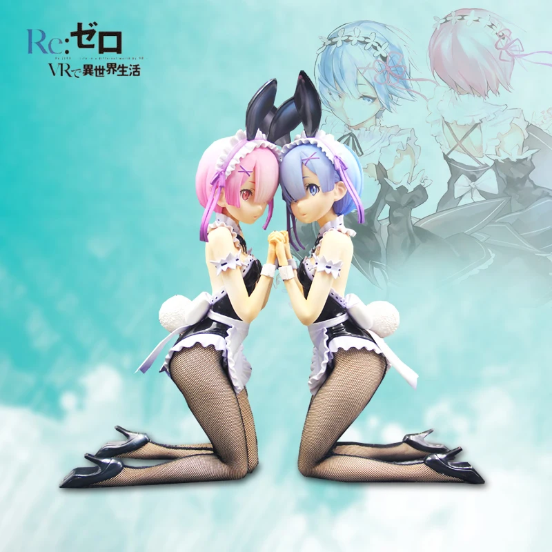 

Ver. PVC Action Figure Collection Model Toy Anime Re:life in a Different World from Zero Figures Rem and Ram Bunny Girl 1/6 30cm