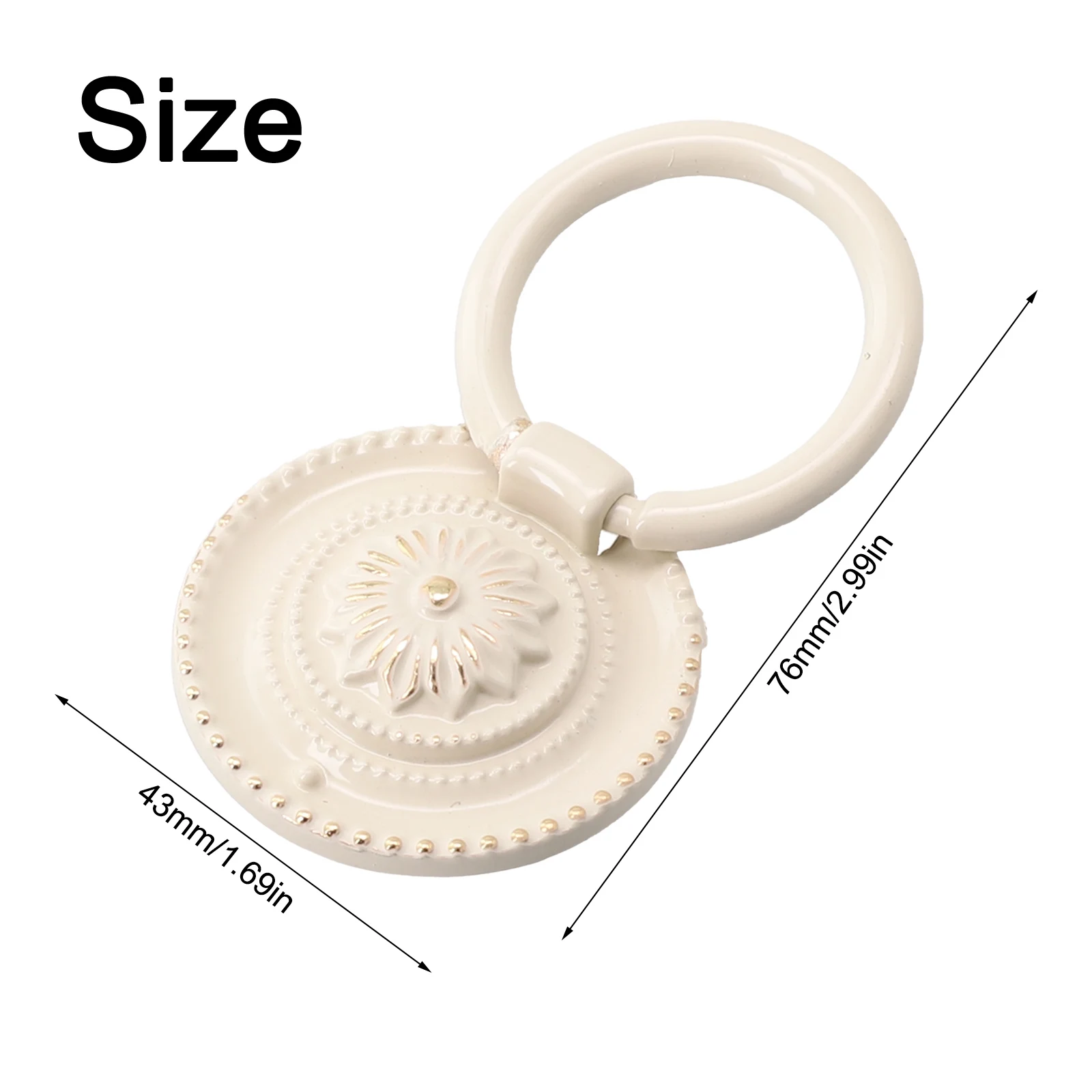 Высококачественные аппаратные ручки кольцевая ручка 43*76 мм для шкафа мебельные