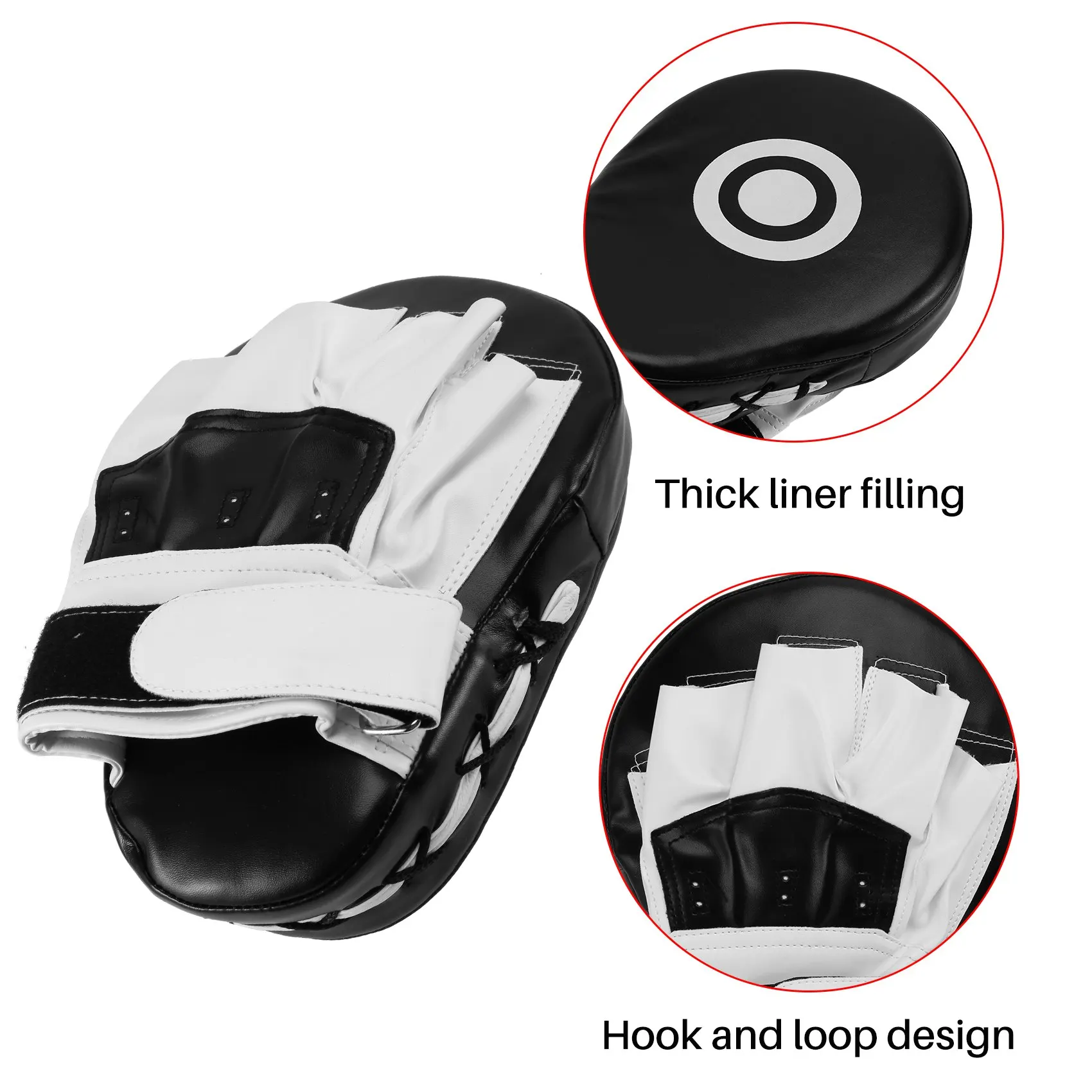 Кожаные боксерские перчатки с ударным фокусом подушечки для тренировки мишеней