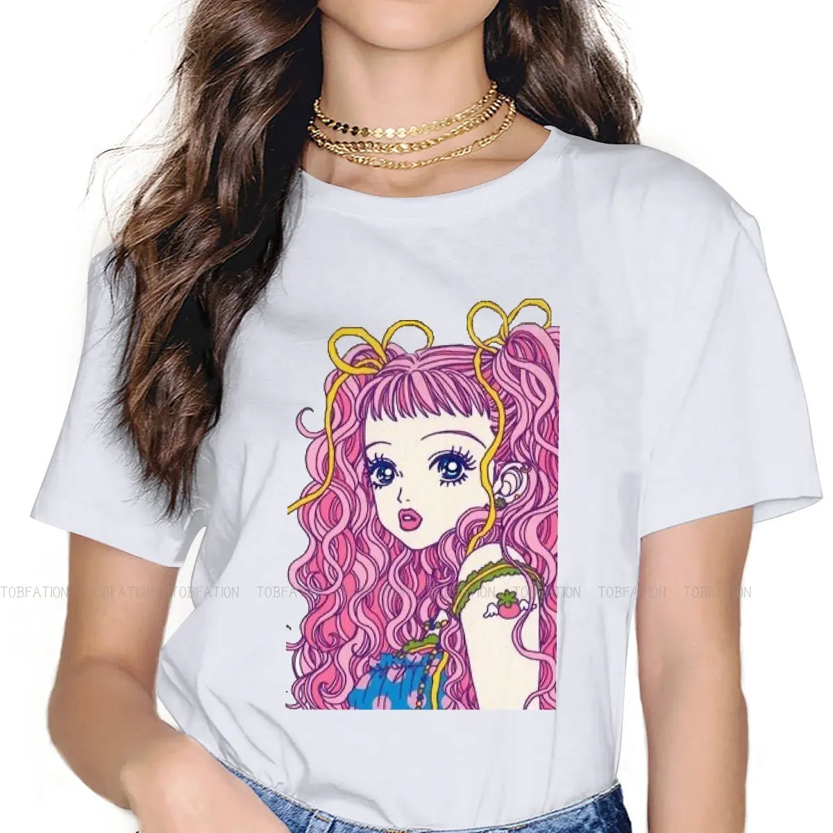 

Miwako Women Clothing Paradise Kiss Murasaki Hayasaka Anime Graphic Female Tshirts Vintage Graphic Loose Tops Tee Kawaii Girls