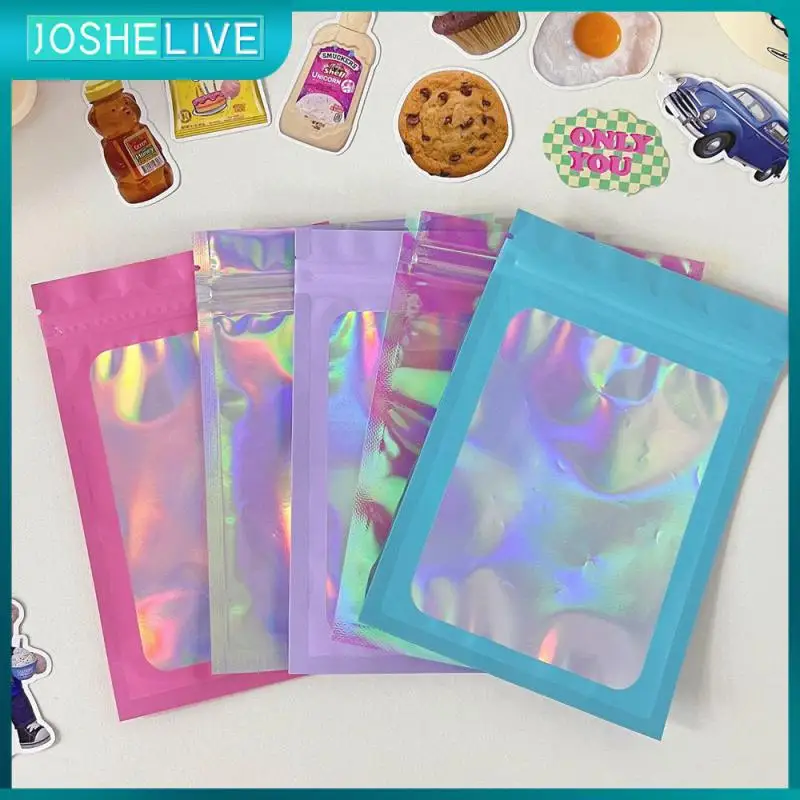 

Good Sealing Performance Laser Card Sleeve Self Sealing Bag Safety Plastic Material Opp Bag Illusory Color Reusable Plastics